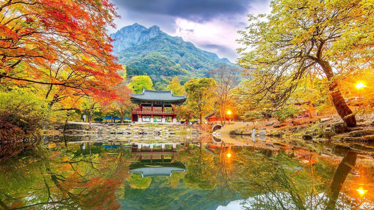 韓国地方旅行、韓国国立公園、智異山、周王山、雪岳山、韓国秋、韓国紅葉、五台山、内蔵山